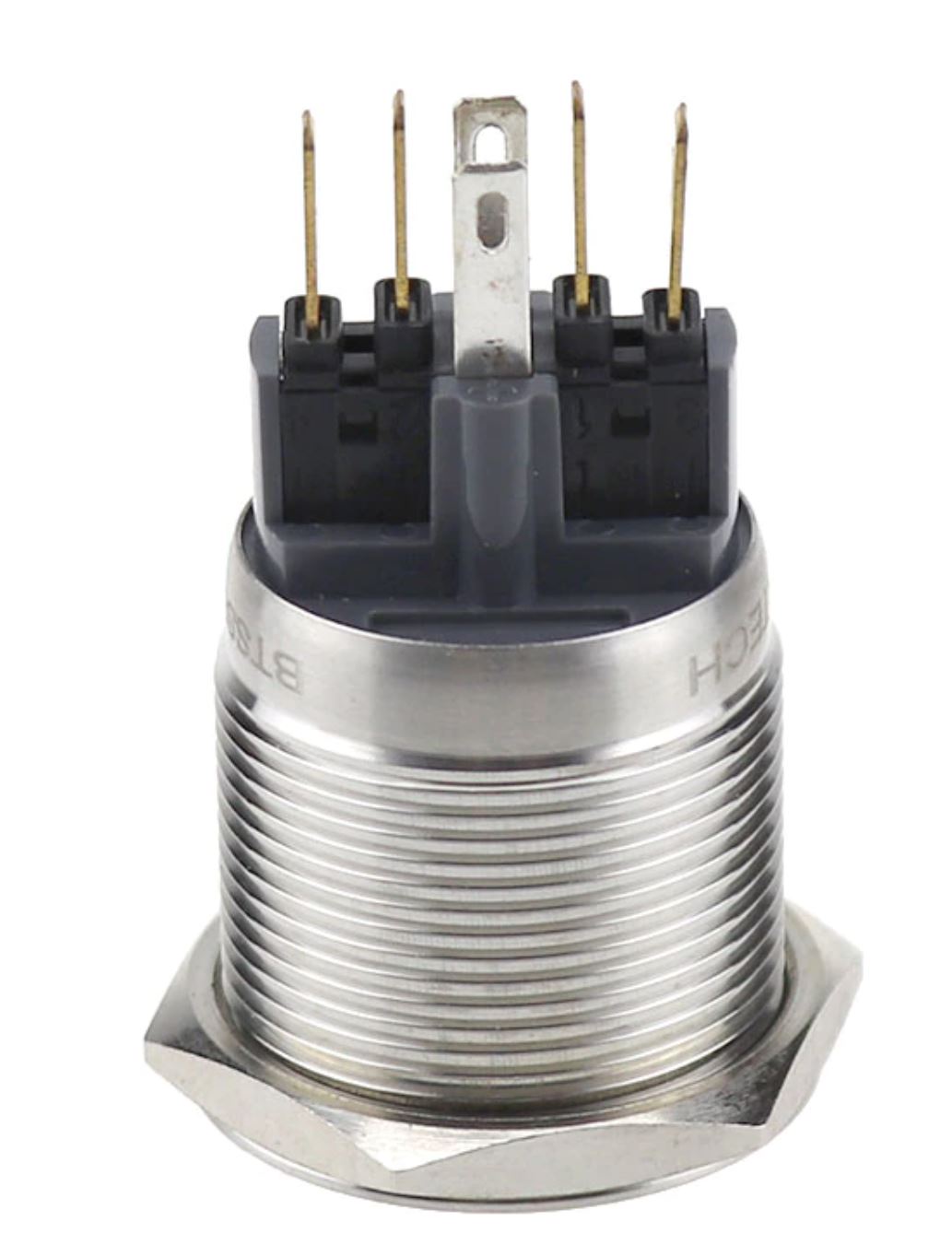 Einbauschalter - / Taster 22 mm Edelstahl Ring LED
